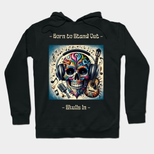 Punk Rock Skull Mountain Rocker DJ music Hoodie